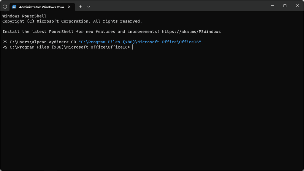 CMD (Komut İstemi), PowerShell yada Terminal İle Office Lisansı Silme