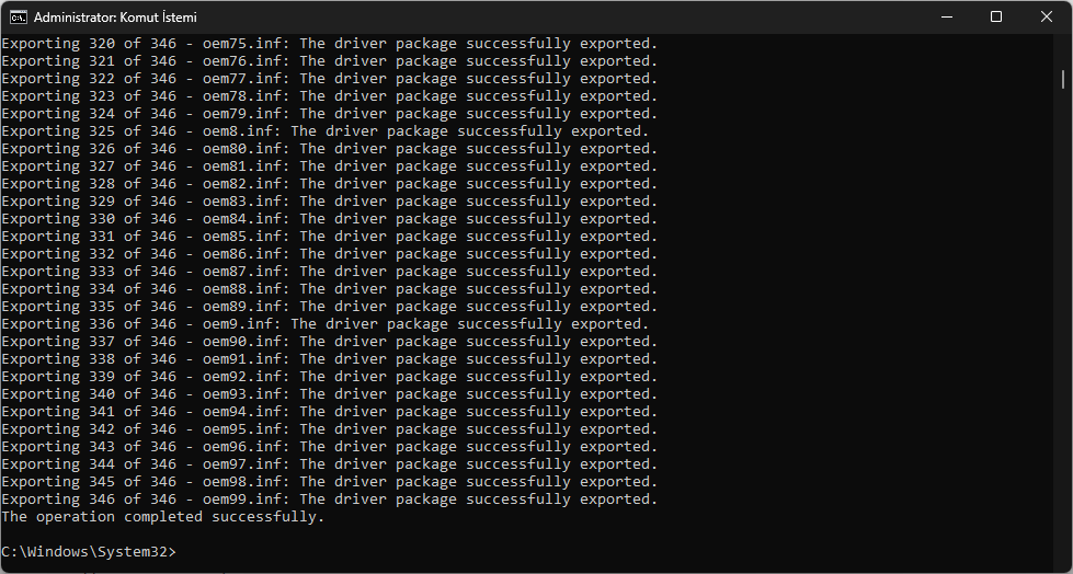 dism /online /export-driver Komutu Nedir? Nasıl Kullanılır?